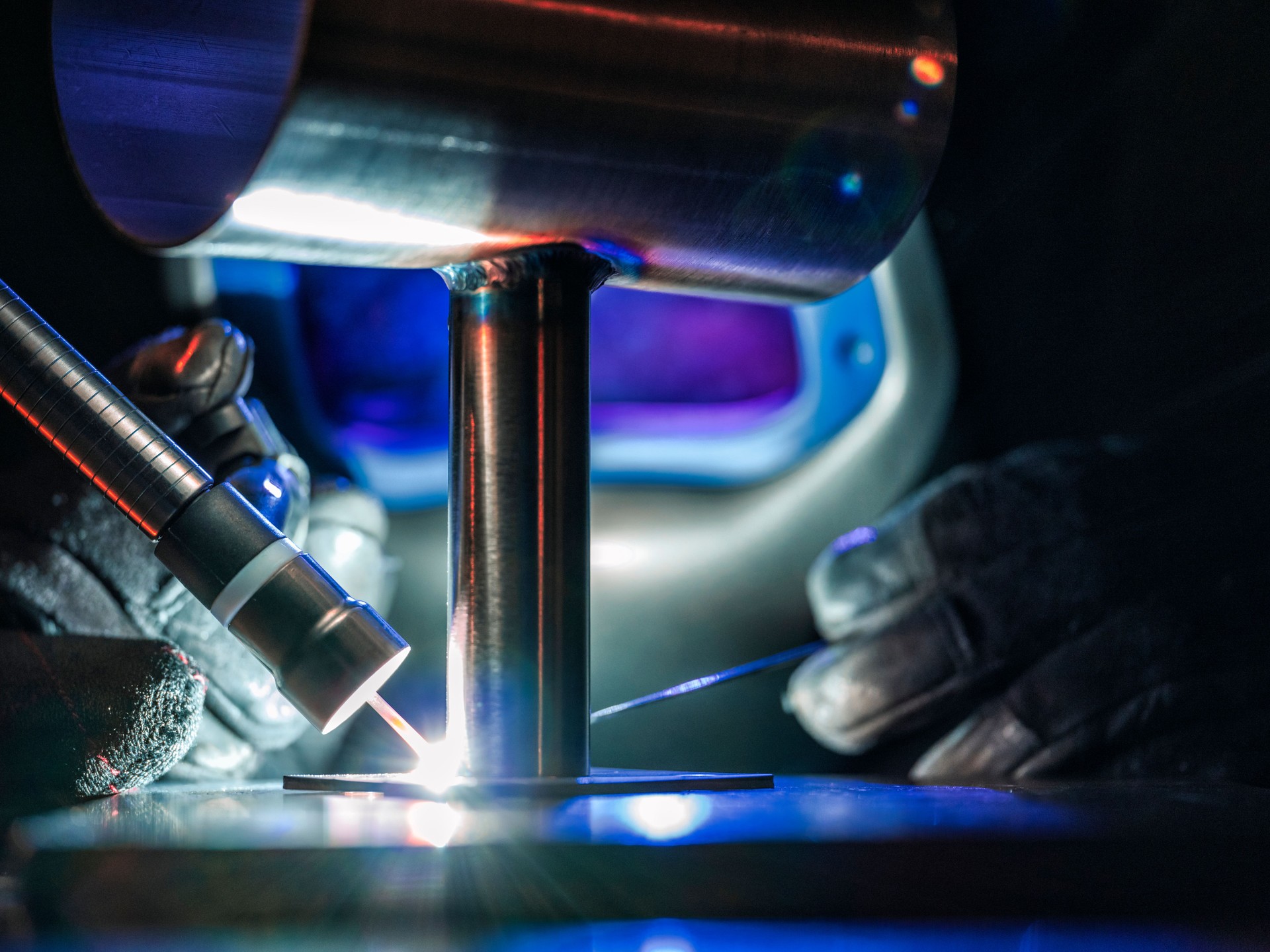 TIG Welder at Work